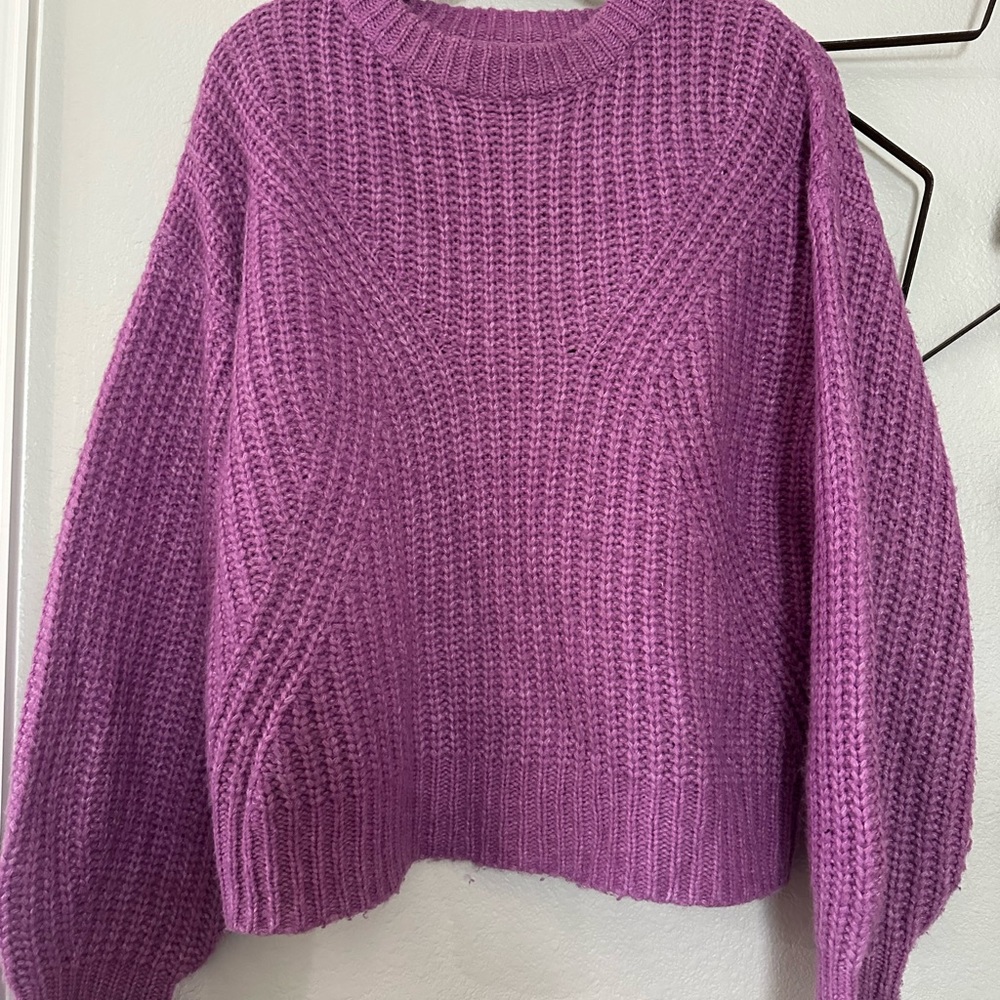 Cozy Purple Knit Sweater